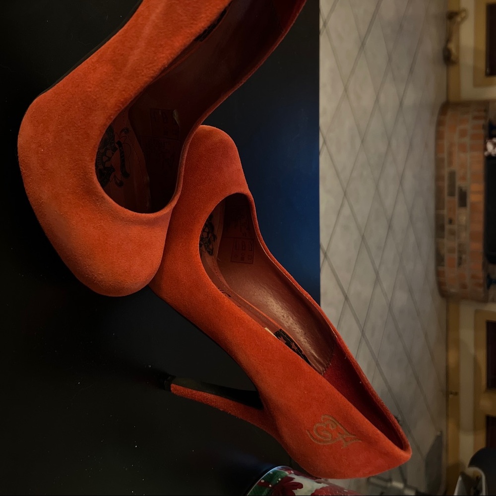 Ed Hardy Red High Heals size 9